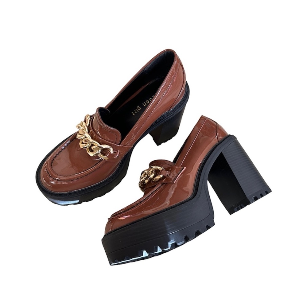 Madden Girl patent leather platform loafers